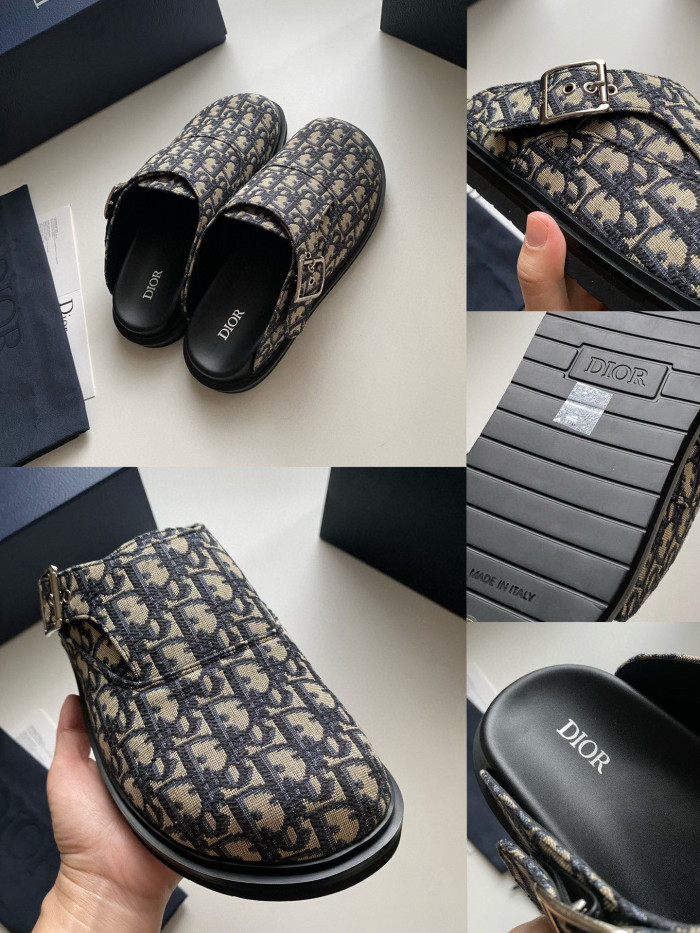 DIOR Oblique Aqua Shoes Slipper Mules FZXZ218