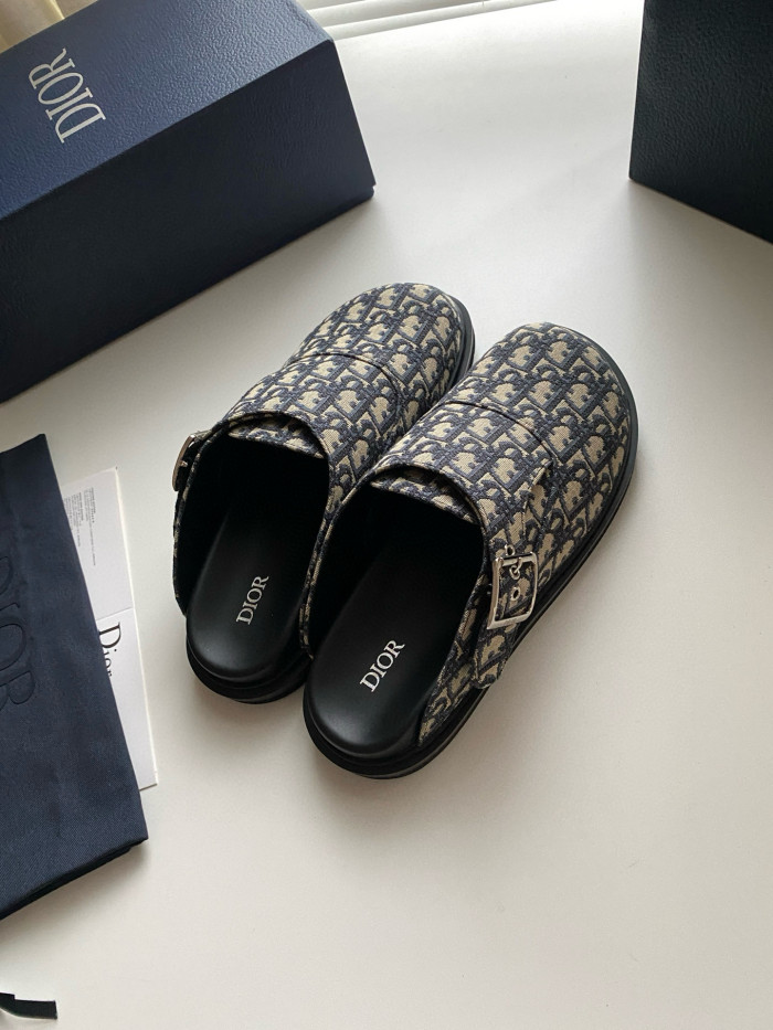 DIOR Oblique Aqua Shoes Slipper Mules FZXZ218