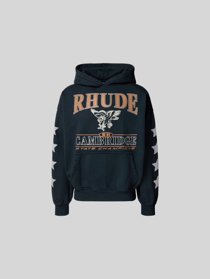 RHUDE CAMBRIDGE STATE CHAMPS VINTAGE BOXY HOODIE FZWY1817