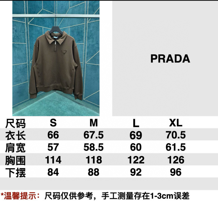 PRADA Half zipper Sweatshirts FZWY1818