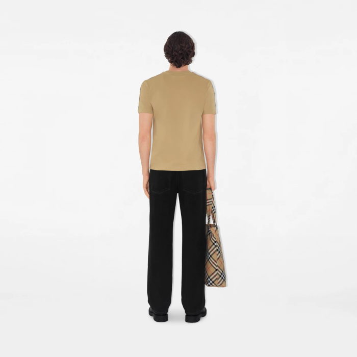 Burberry Check Trim Cotton T-shirt FZTX5325