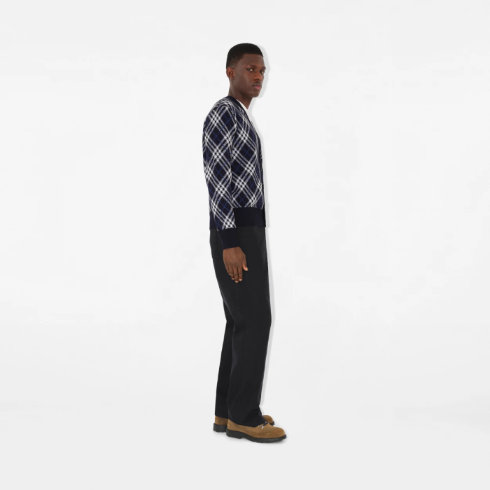 Burberry Check Wool Blend Cardigan FZMY665
