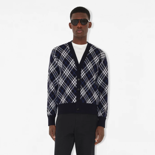Burberry Check Wool Blend Cardigan FZMY665