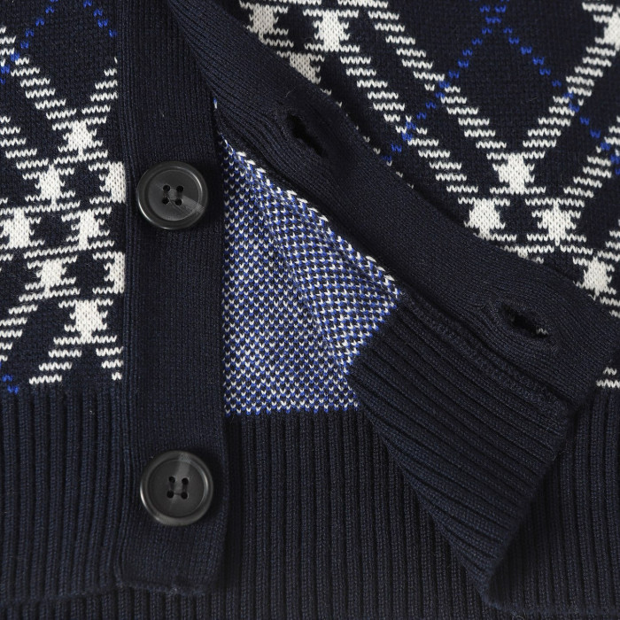 Burberry Check Wool Blend Cardigan FZMY665
