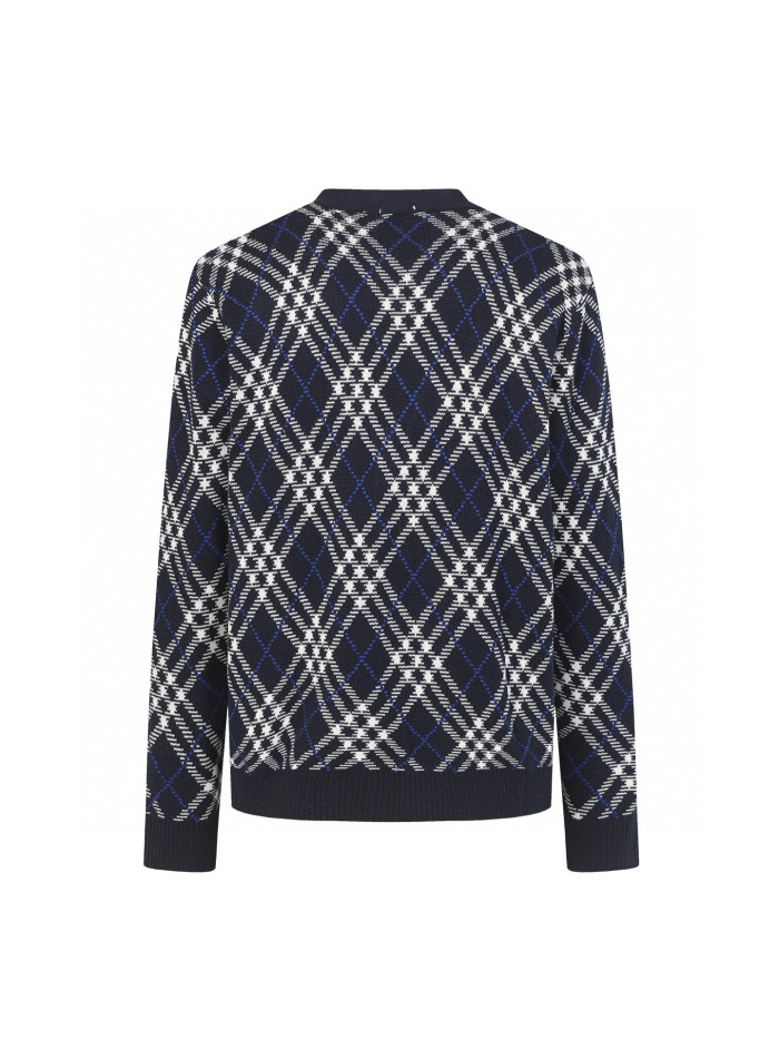 Burberry Check Wool Blend Cardigan FZMY665