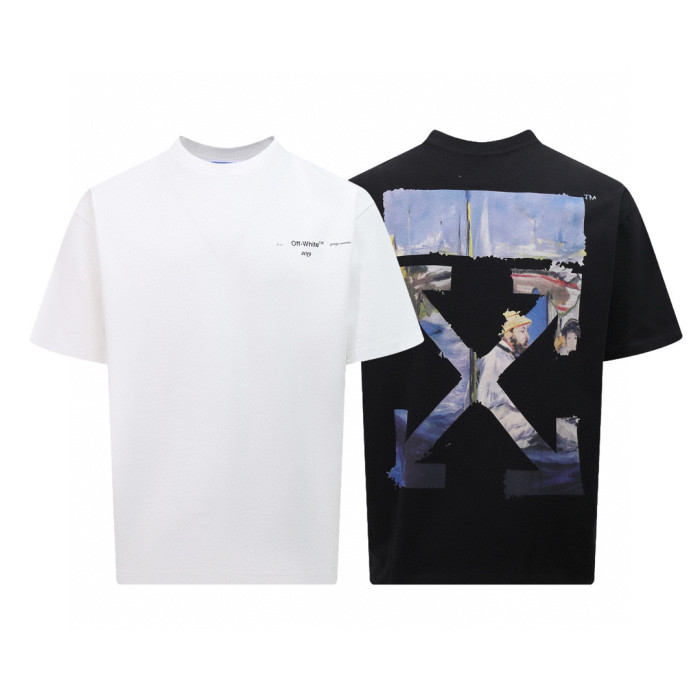 Off White Monet oil painting tee FZTX5338
