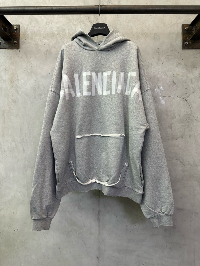 BALENCIAGA Tape Type Ripped Pocket Hoodies FZWY1899