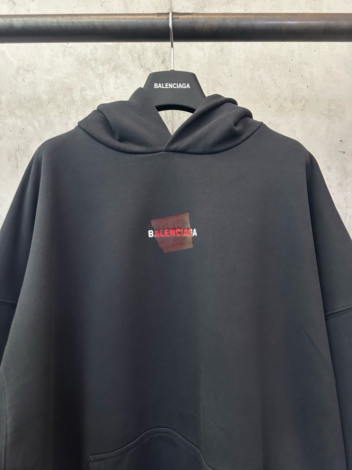 BALENCIAGA TAPED BALENCIAGA BACK HOODIE FZWY1907