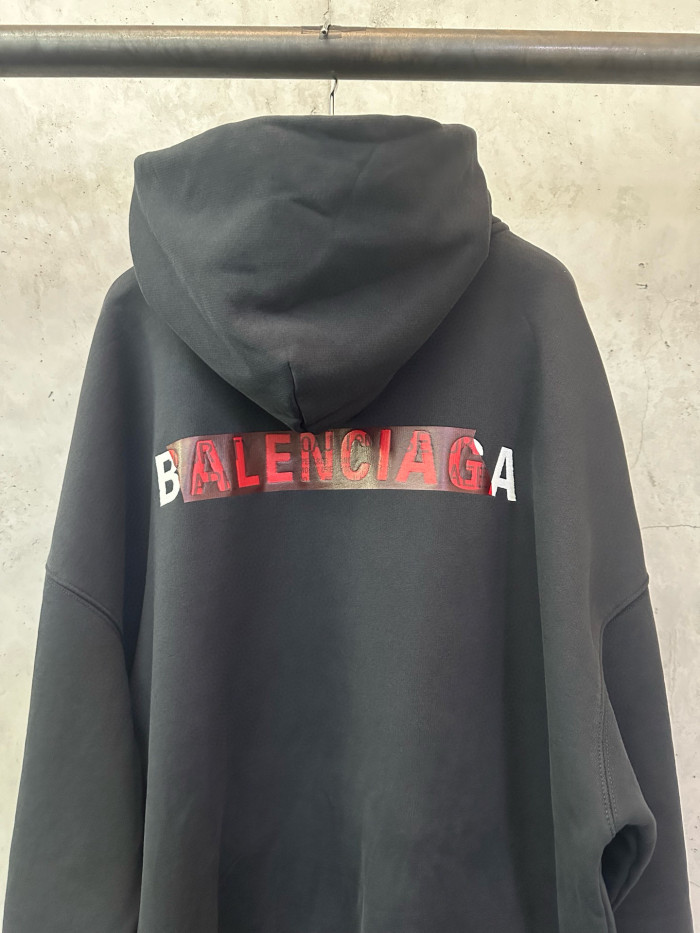 BALENCIAGA TAPED BALENCIAGA BACK HOODIE FZWY1907