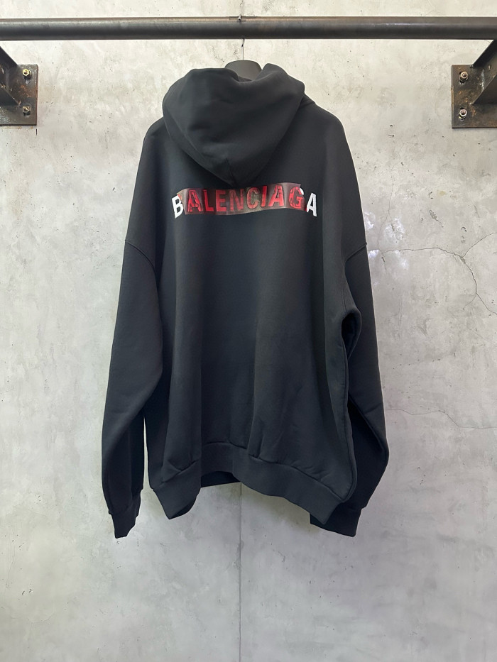 BALENCIAGA TAPED BALENCIAGA BACK HOODIE FZWY1907