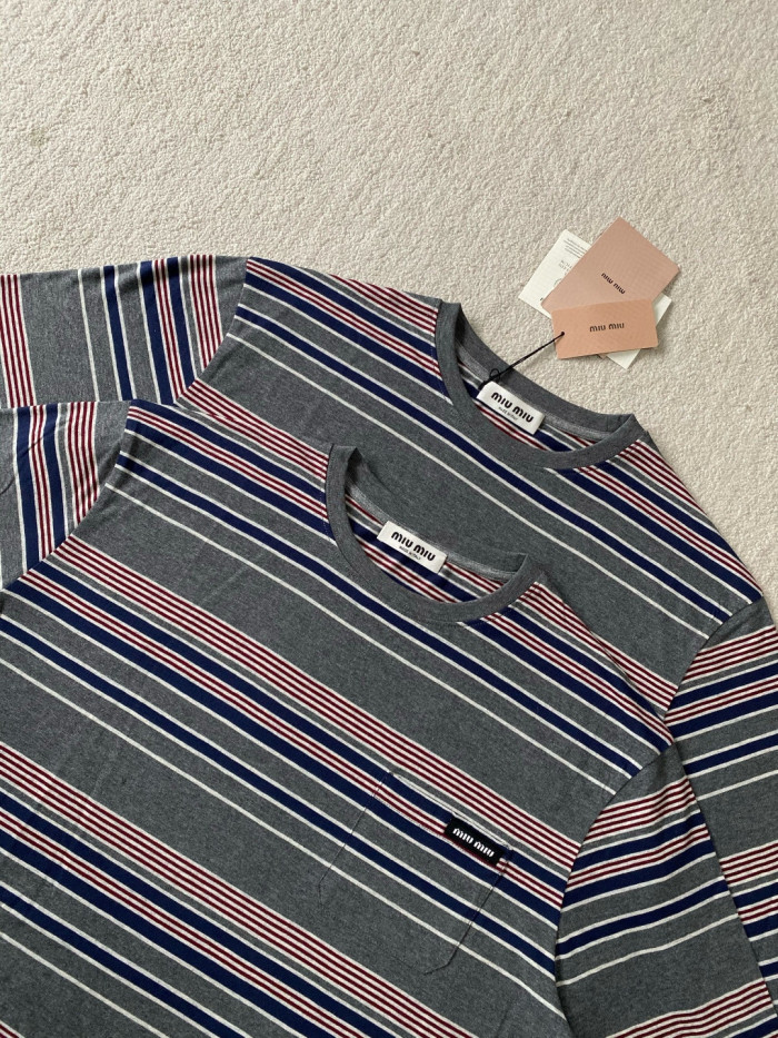 miumiu stripe LS Tee FZTX5379