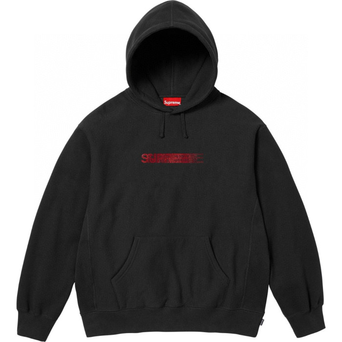SUPREME X SWAROVSKI 25FW WEEK4 Motion Logo HOODED SWEATSHIR FZWY1895