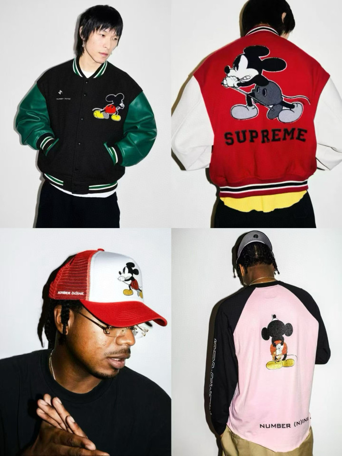 SUPREME NUMBER (N)INE MICKEY RAGLAN L/S TOP FZTX5390
