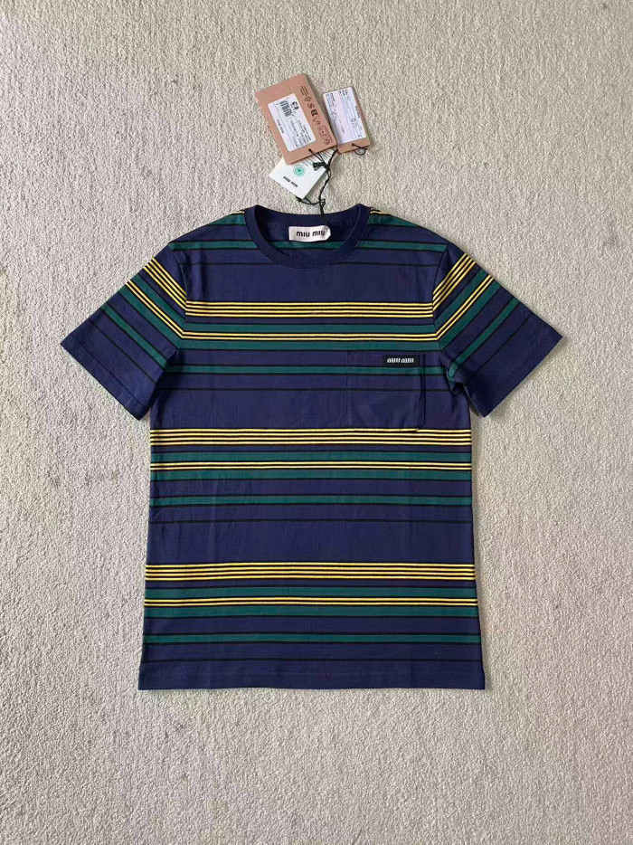 miumiu stripe Tee FZTX5389