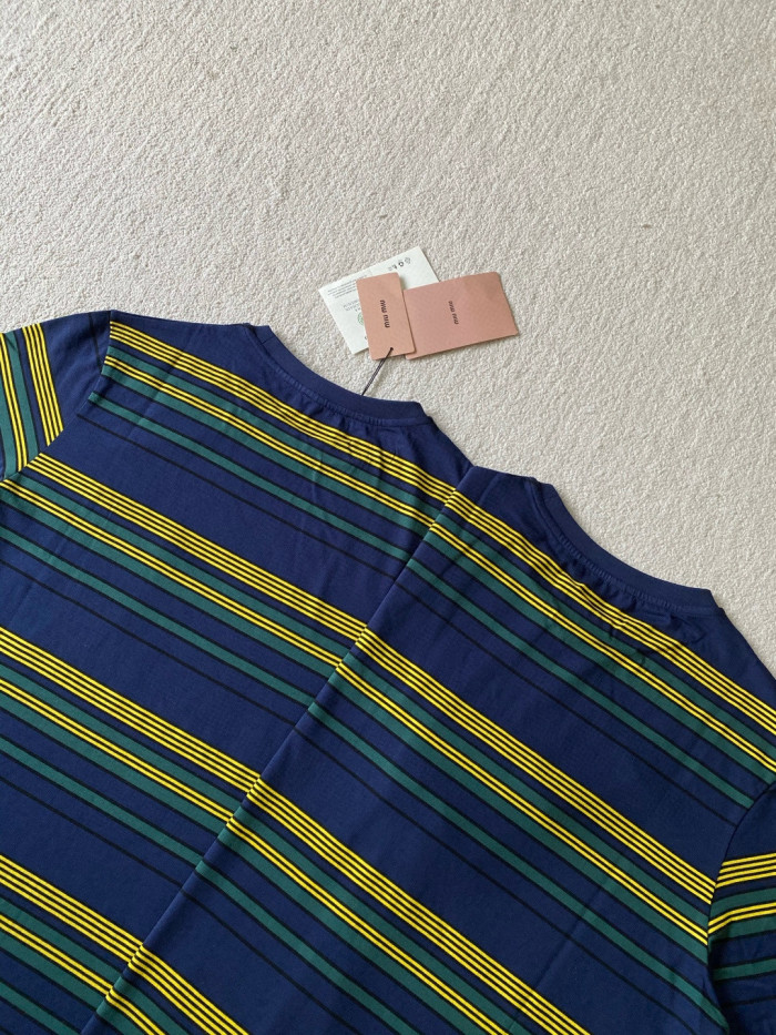 miumiu stripe Tee FZTX5389