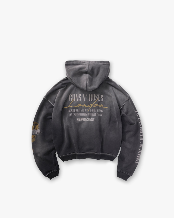 Represent X Guns N' Roses Cross Zip Through Hoodie FZWY1941