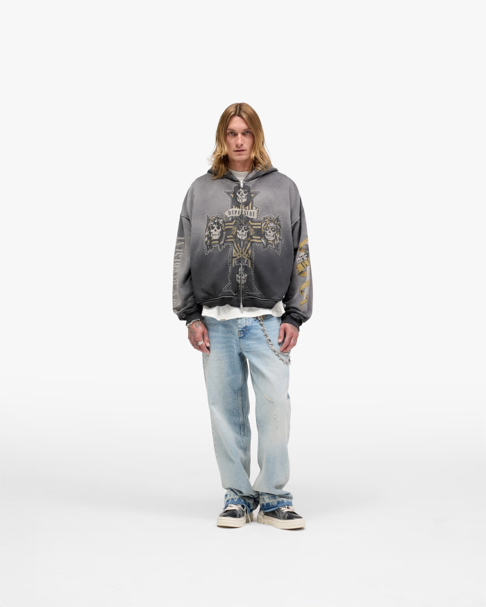 Represent X Guns N' Roses Cross Zip Through Hoodie FZWY1941