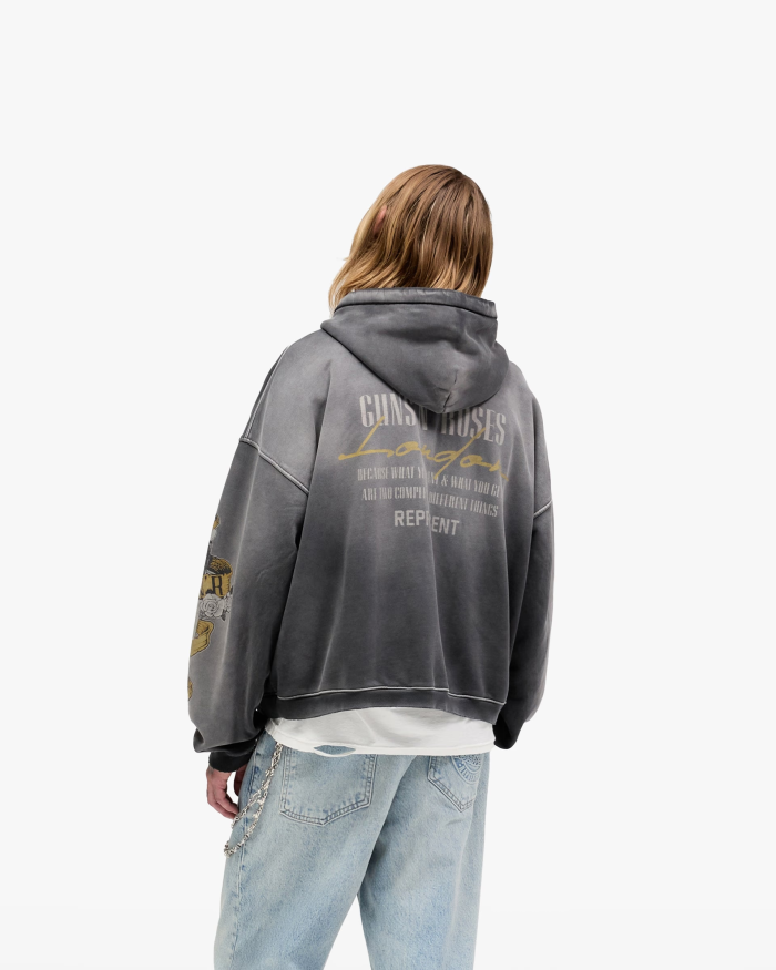 Represent X Guns N' Roses Cross Zip Through Hoodie FZWY1941