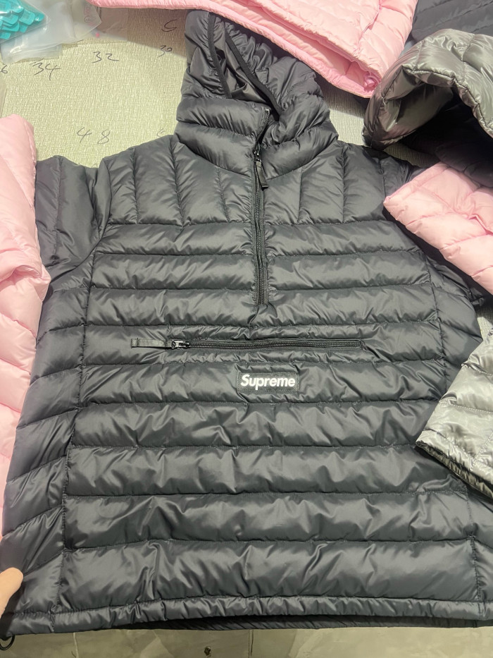 SUPREME 25FW WEEK6 Micro Down half zip hooded pullover FZWY1951
