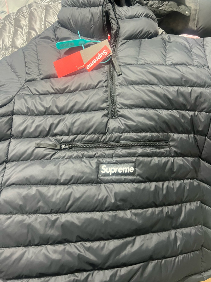 SUPREME 25FW WEEK6 Micro Down half zip hooded pullover FZWY1951
