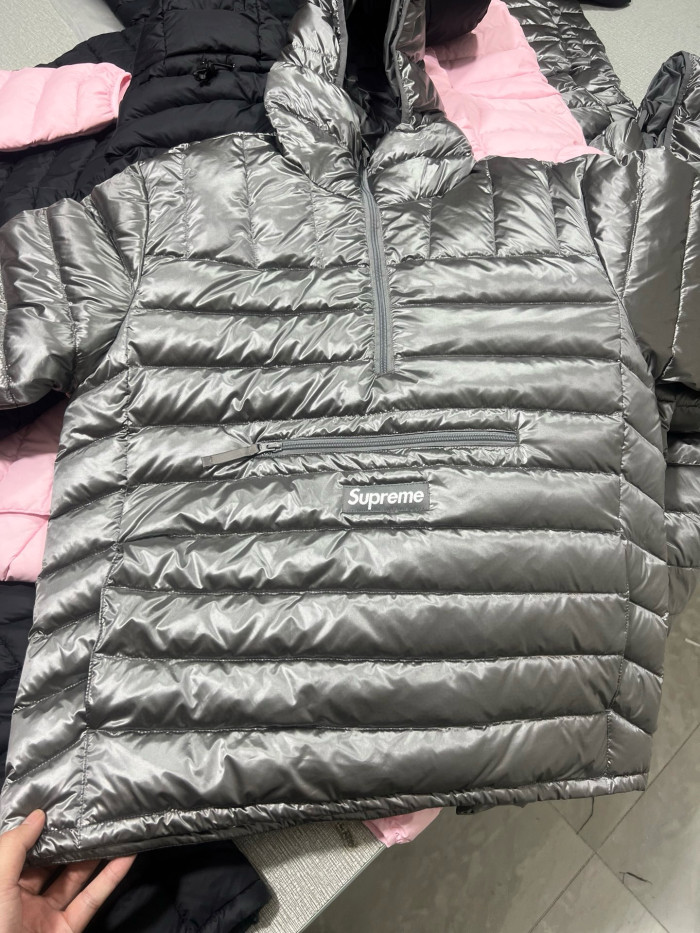 SUPREME 25FW WEEK6 Micro Down half zip hooded pullover FZWY1951