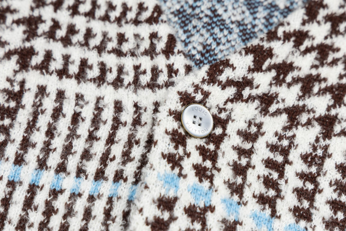 LV Glen Plaid Cardigan FZMY731