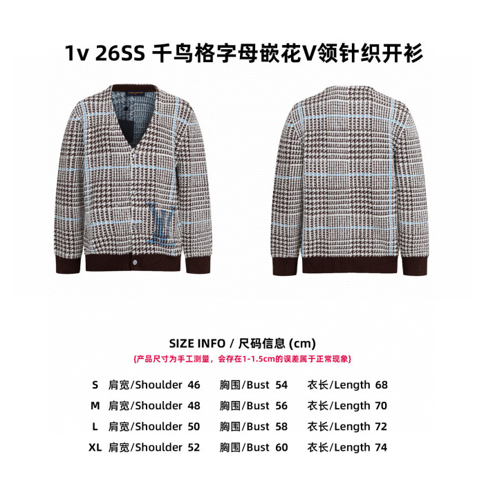 LV Glen Plaid Cardigan FZMY731