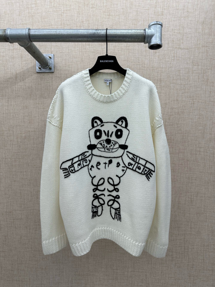 LOEWE X LOUIS WAIN Futurist Cats Sweater FZMY758