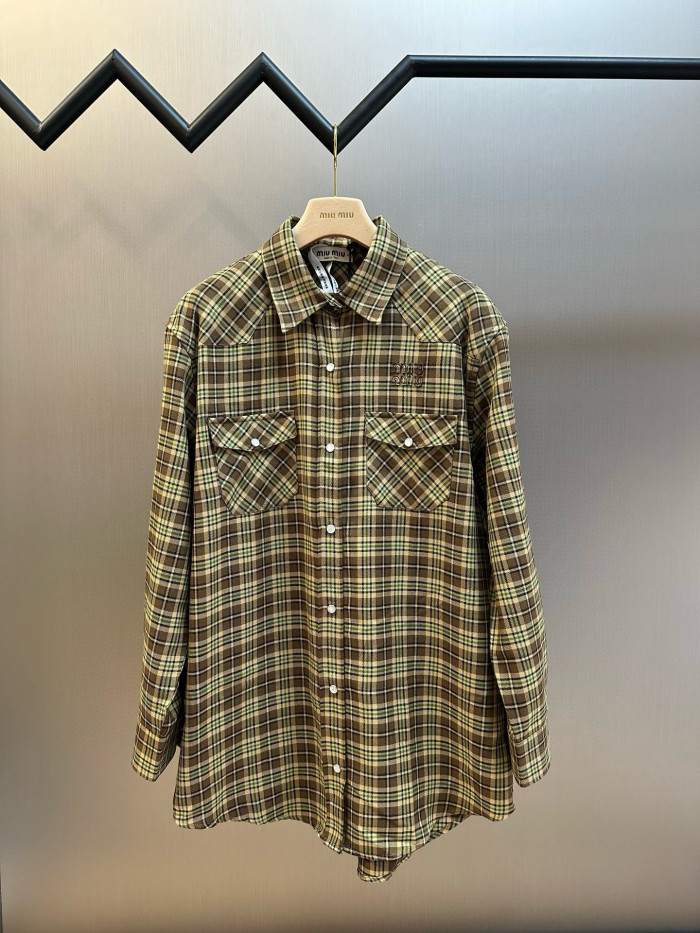 miumiu plaid Shirts FZCS561
