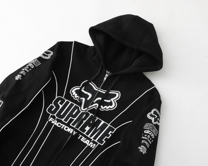 Supreme X Fox Racing FW25 WEEK9 ZIP UP Hooded Sweatshirt FZWY1986