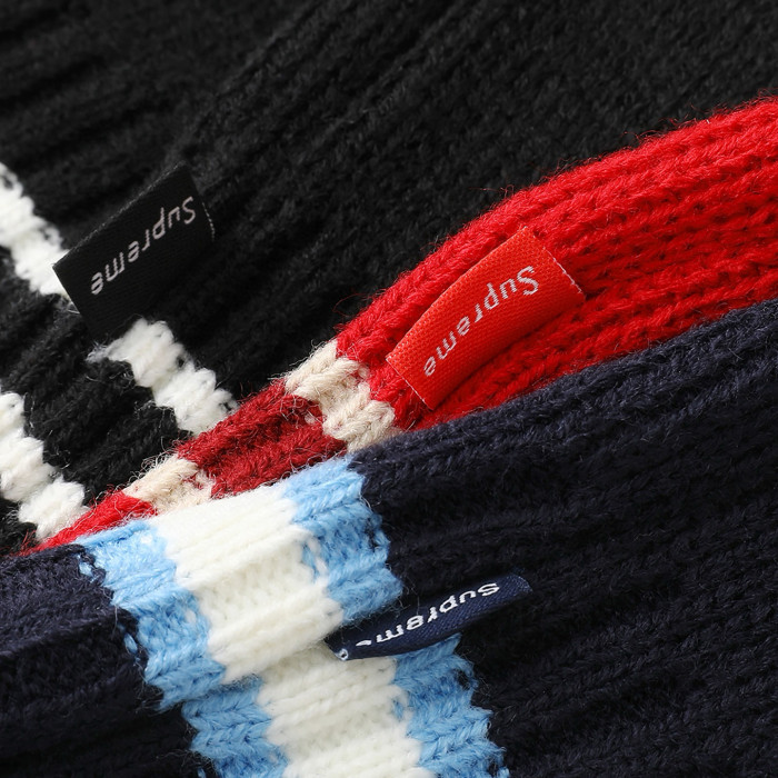 SUPREME FW25 Script Stripe Half Zip SWEATER FZMY775