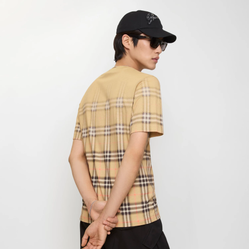 Burberry Gradient Check Cotton T-shirt FZTX5443