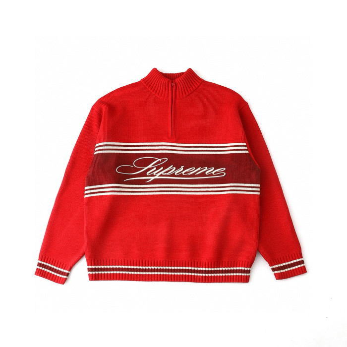 SUPREME FW25 Script Stripe Half Zip SWEATER FZMY775