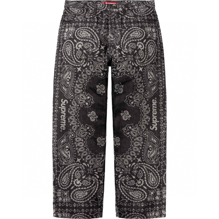 SUPREME SS25 BANDANA JACQUARD BAGGY JEAN FZKZ1699