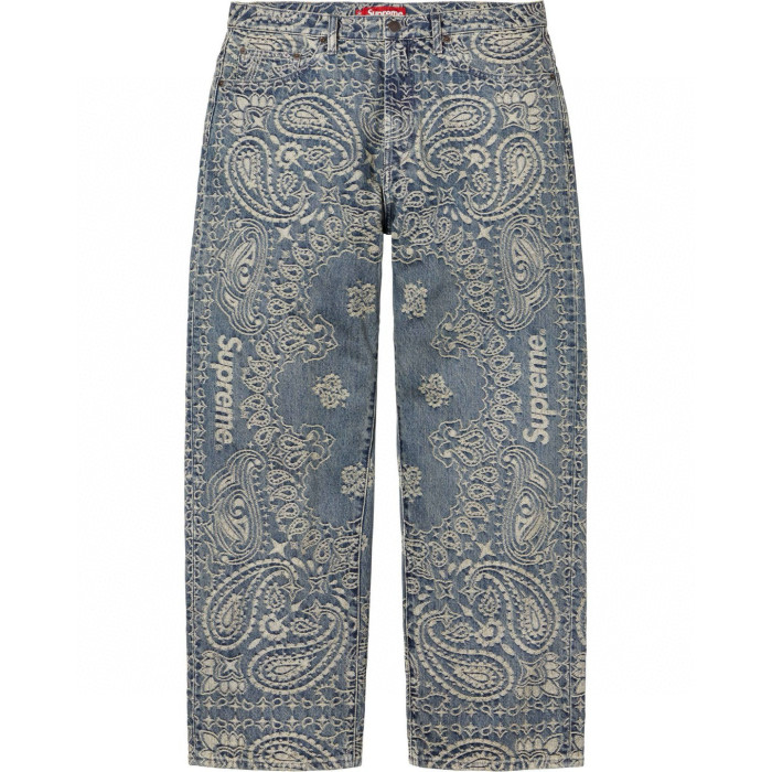 SUPREME SS25 BANDANA JACQUARD BAGGY JEAN FZKZ1699