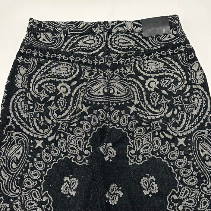 SUPREME SS25 BANDANA JACQUARD BAGGY JEAN FZKZ1699