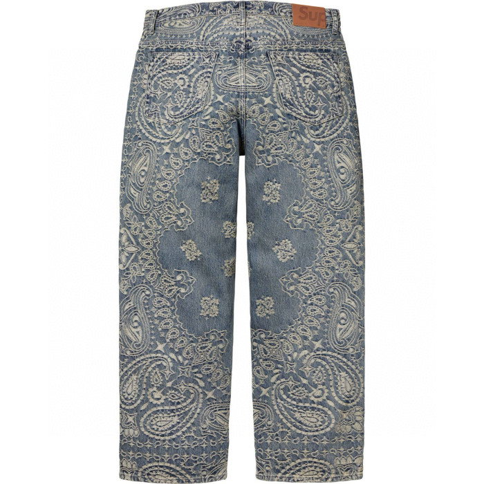SUPREME SS25 BANDANA JACQUARD BAGGY JEAN FZKZ1699