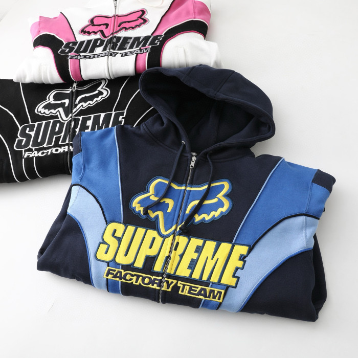 Supreme X Fox Racing FW25 WEEK9 ZIP UP Hooded Sweatshirt FZWY1986