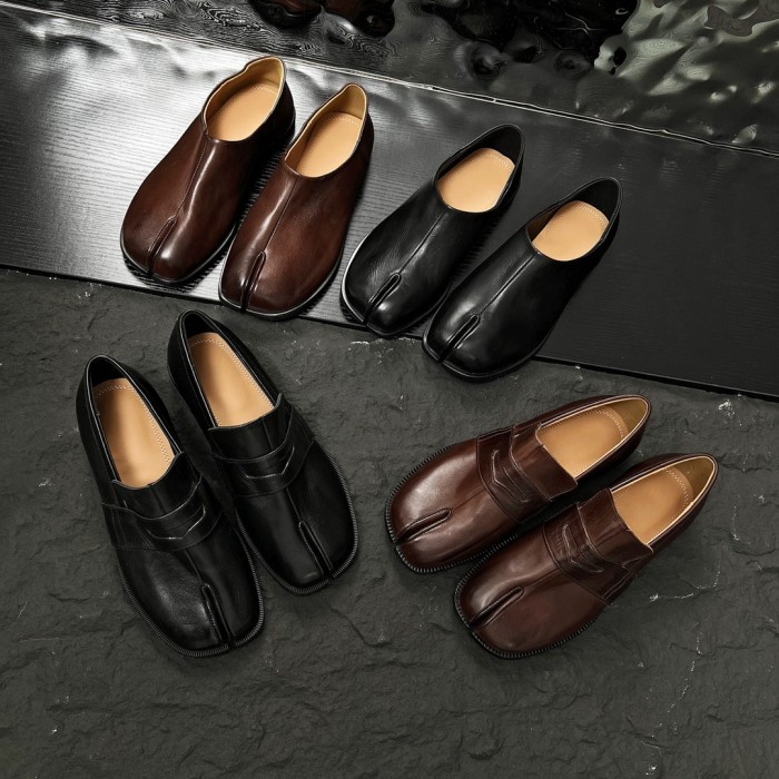 Maison Margiela MM6 Tabi City Babouche Leather Loafers FZXZ273