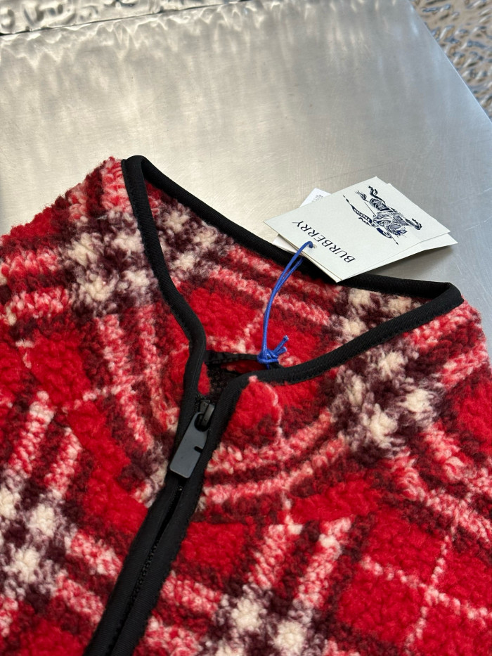 Burberry Check Wool Cashmere Blend Fleece FZJK2399
