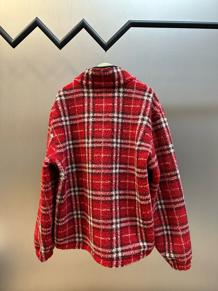 Burberry Check Wool Cashmere Blend Fleece FZJK2399