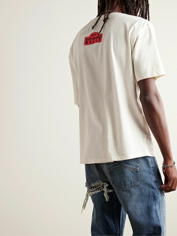 RHUDE Black Hills Rally Logo-Print T-Shirt FZTX5513