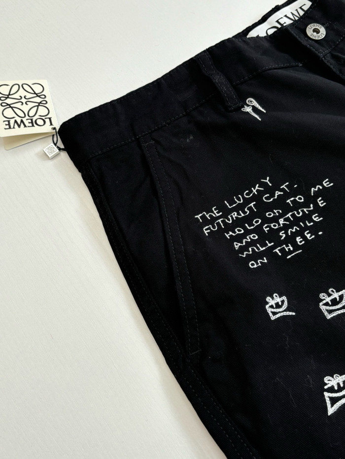 LOEWE X LOUIS WAIN Futurist Cat Jeans FZKZ1712