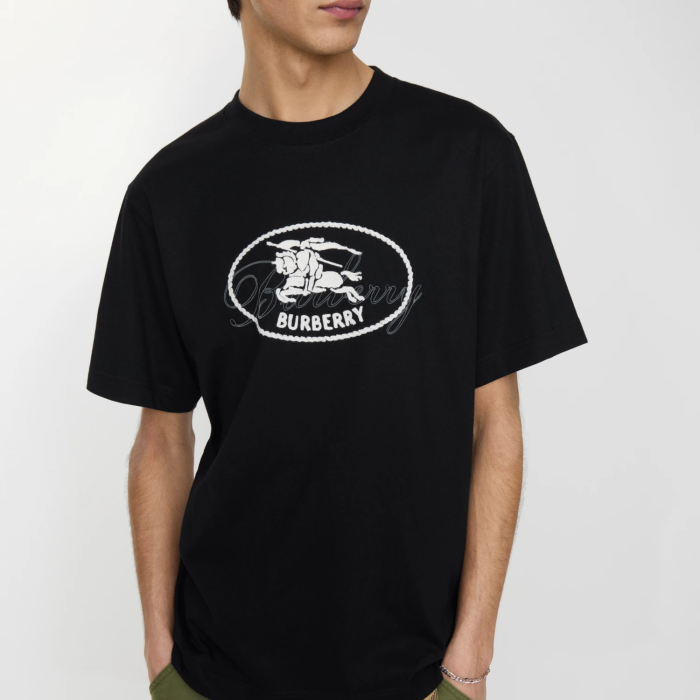 Burberry Knight Stamp Cotton T-shirt FZTX5557