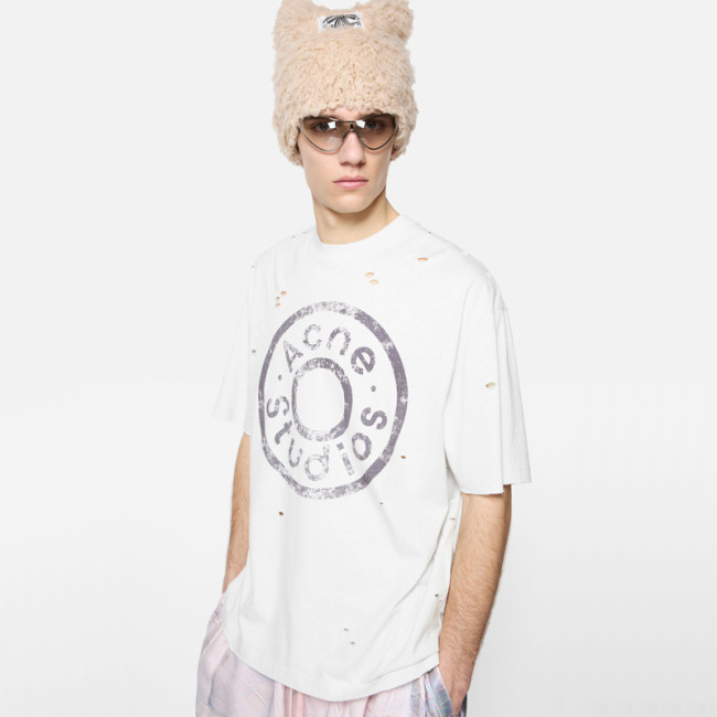 Acne studios Distressed logo t-shirt FZTX5564