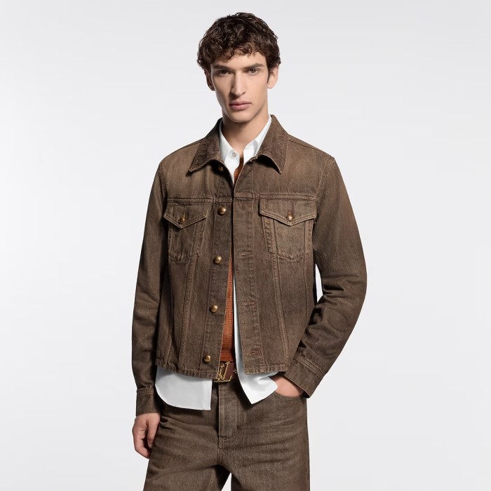LV COFFEE INDIGO Denim Jacket FZJK2412