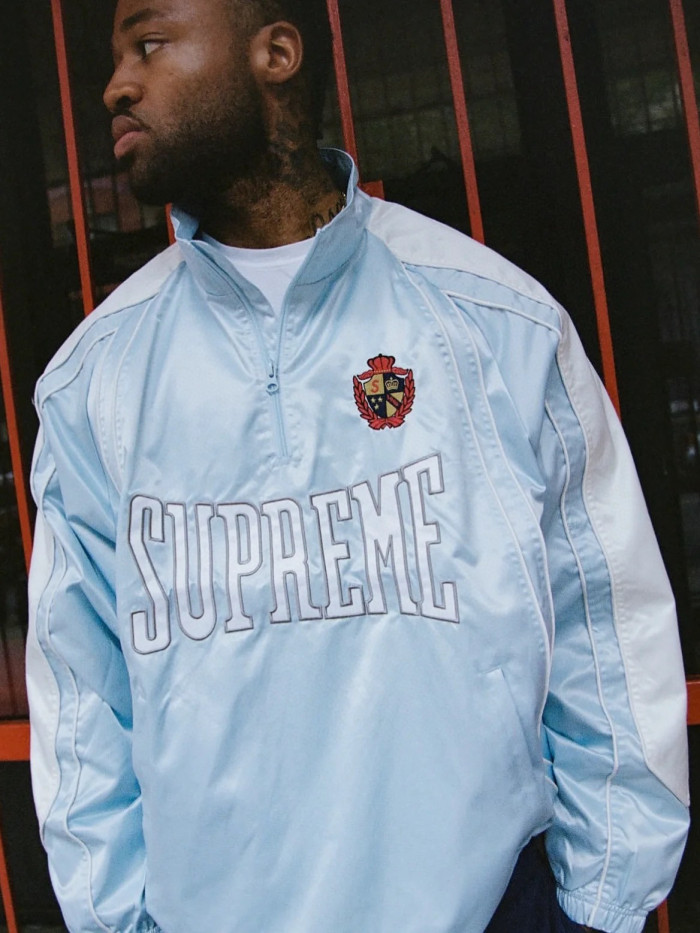 Supreme SS25 Satin Piping Pullover Jacket FZJK2416