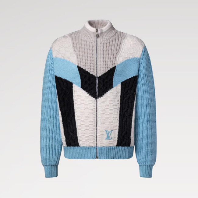 LV damier knit jacket Zip Cardigan FZMY809