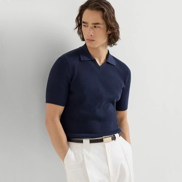 Brunello Cucinelli Knit Polo tee FZTX5600