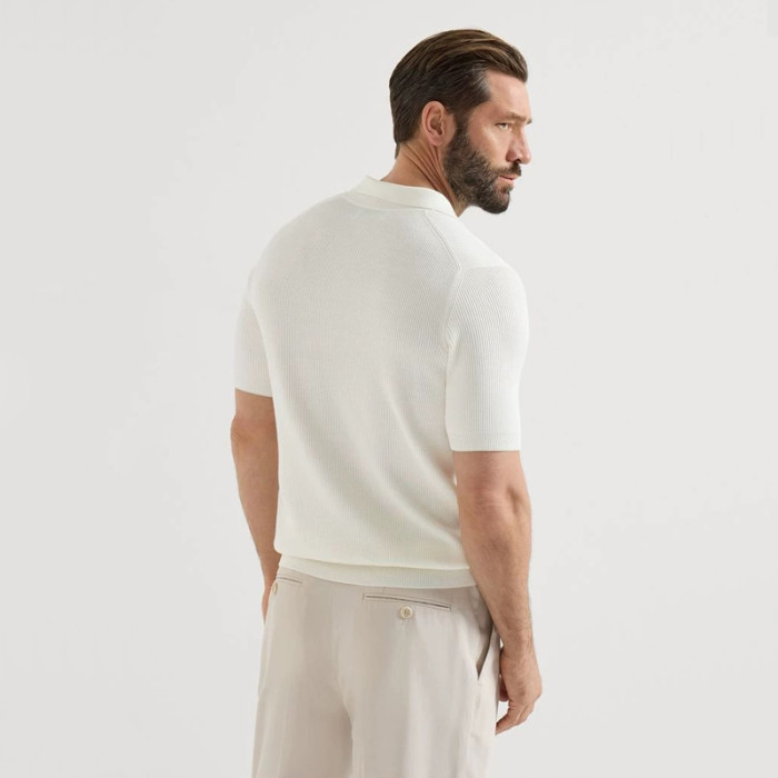 Brunello Cucinelli Knit Polo tee FZTX5600